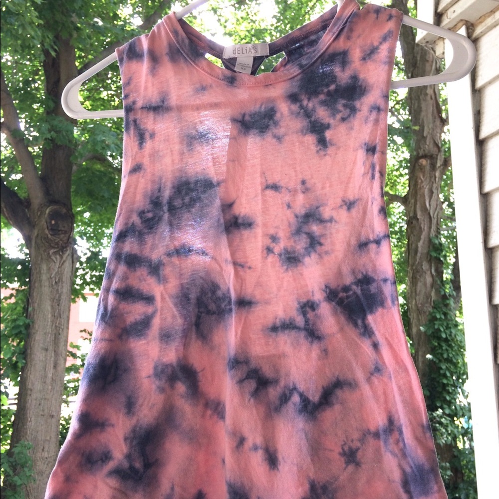 Pink & purple braided back tank